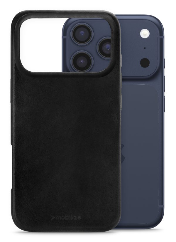 Mobilize Magsafe Compatible Premium Leather Case Apple Iphone 17 Pro Max Black