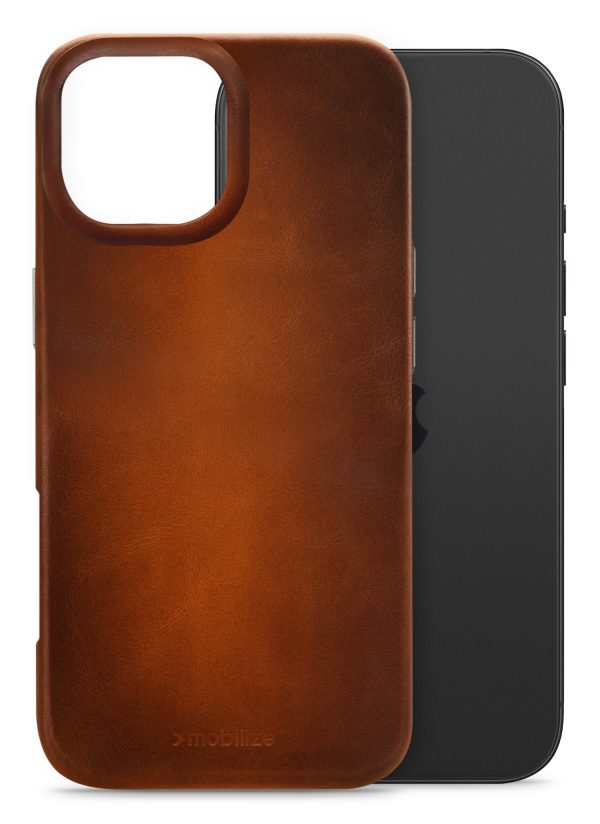 Mobilize Magsafe Compatible Premium Leather Case Apple Iphone 17 Burned Cognac