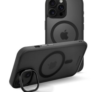 Mobilize Magsafe Compatible Hybrid Pro Case With Camera Stand Apple Iphone 16 Pro Max Black