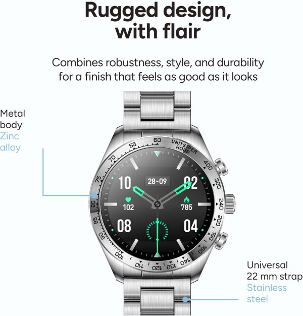Ksix Smartwatch Elite With Amoled-Display Silver - Afbeelding 4