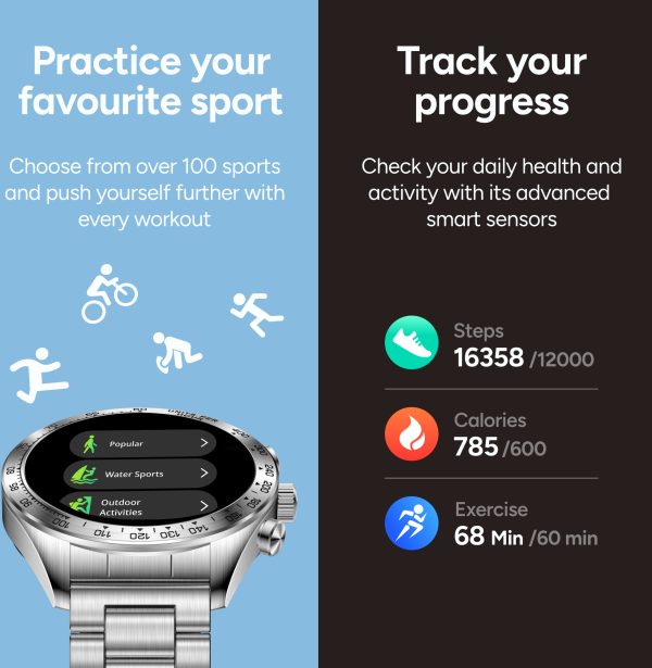 Ksix Smartwatch Elite With Amoled-Display Silver - Afbeelding 7