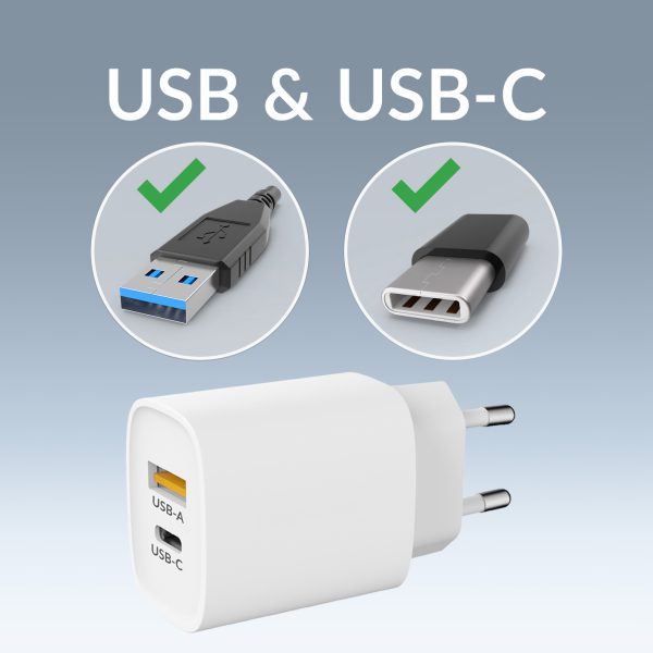 Mobilize Bulk Mobilize Wall Charger Usb-C + Usb 20W White (Bulk) - Afbeelding 4